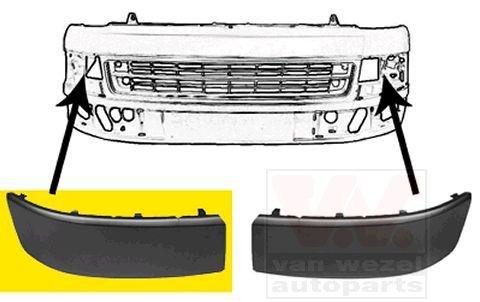 Молдинг переднього бампера, правий Polcar 95690716 ціна, від 13.83 USD